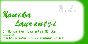 monika laurentzi business card