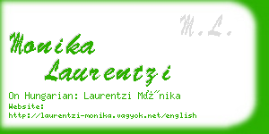 monika laurentzi business card